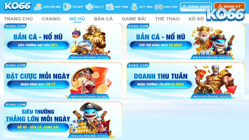 Khuyến mãi đỉnh cao dành cho người chơi tại nhà cái KO66